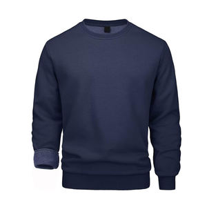 Nuevo patrón sudadera básica mezcla de algodón peso ligero transpirable tela logotipo personalizado calle moda sudadera para hombres - Product Image 6