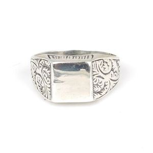 925 Sterling <b>Silver</b> Square Knight <b>Ring</b> Handmade Geometric Fine Jewelry 1cm Platinum Clasp for <b>Men</b> 14k Metal Purity Everyday Wear - Product Image 4
