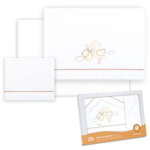 Juego de 3 Piezas de Ropa de Cama 100% Algodón para Cuna, Modelo Tejido Cigea-Oso con Diseño de Personajes - Product Image 1