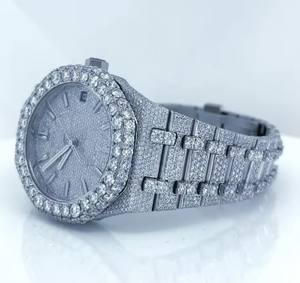 นาฬิกาข้อมือผู้ชายสไตล์ฮิปฮอปสุดหรู รุ่นคลาสสิก ดีไซน์ใหม่ ประดับด้วยโมอิสซาไนต์ควอตซ์คุณภาพสูง - Product Image 2