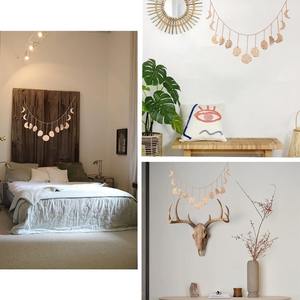 Guirlande murale des phases de la lune, 13 phases de la lune, guirlande murale en métal doré, décoration céleste, cadeau pour femmes et enfants - Product Image 4