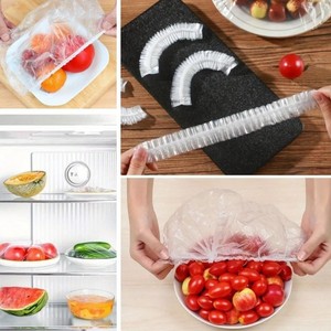 100 Pack Elastic Food Freshness Covers for <b>Pots</b> and Plates Practical Kitchen Bonnets with Storage Bag - Product Image 4