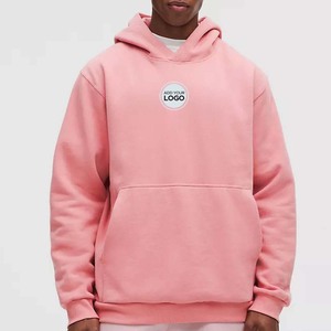 <b>Men</b> <b>Pullover</b> Fleece Hoodie Custom Private Label Neck Print Front Pocket Hoodies - Product Image 1