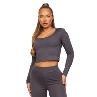 Camiseta sin mangas personalizada de talla grande, elástica, ajustada, informal, tipo camisola, de media manga, para fitness, entrenamiento, deporte, gimnasio, yoga, sexy, para mujer, top corto.