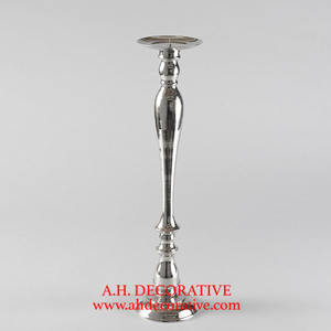 <b>Tall</b> Aluminum T Light <b>Candle</b> Stand with Glass Stem Wedding Floor Standing Luxury Handmade <b>Candle</b> <b>Holder</b> Pillar in Gold Finished - Product Image 6
