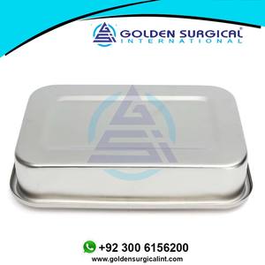 ที่วางถาดจัดระเบียบพร้อมฝาและที่จับสแตนเลสเครื่องมือผ่าตัดทางการแพทย์ถาดขัดเสร็จสำหรับการใช้งาน - Product Image 4
