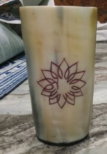 Hecho a mano, el mejor cuerno de búfalo y cuerno de vaca para beber, jarra de cristal de estilo religioso, artesanías naturales para fiestas y brindis - Product Image 2