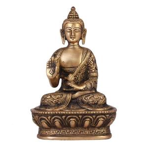 Estatua de Buda Gautama de Latón Hecha a Mano, Estilo Tradicional de Lujo, Decoración Art Deco para Oficina y Hogar, para Halloween - Product Image 1