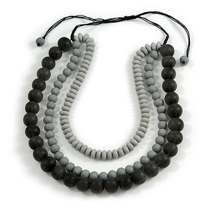 Collier unique multicouche en résine corail rouge perlé, forme boule, bijou de fête unisexe, pièce de mode affirmée pour femme - Product Image 4