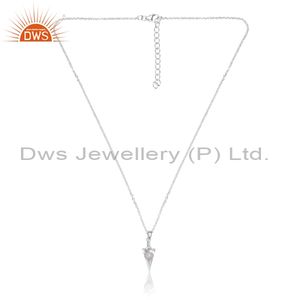 Colgante de colección de punta de flecha de moda con collar Proveedor de fabricación de joyas de plata esterlina 925 - Product Image 1