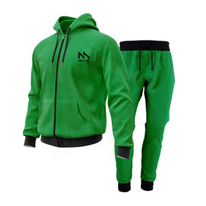 Survêtement décontracté personnalisé, ensemble jogging, survêtement de gym 2 pièces, vestes et pantalons pour hommes de grande taille - Product Image 1