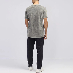 Heavy Batik Wash To Do Old Color sólido Camiseta de manga corta Trend High Street Style OVERSIZE Hombro suelto Media manga Hombre - Product Image 3