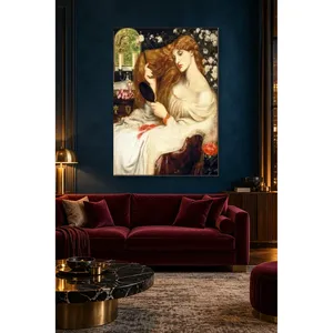 Fida Rossetti Lady Lilith peigne ses cheveux, impression sur toile - Product Image 5