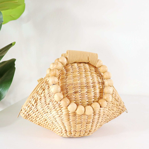 Water hyacinth shell handbag, Home accessories Natural <b>materials</b> that are safe for health and aesthetically pleasing, wholesale. - Product Image 4