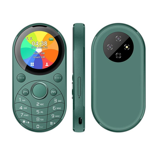 I15 Mini Oval 2G Small Mobile Phone Dual SIM GSM 1.39 Inch Screen Speed Dial Magic Voice Blacklist FM Radio Mini Feature Phone