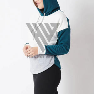 Sweat à capuche léger surdimensionné pour femmes, sweat à capuche à manches longues, vêtements d'hiver, couleur contrastée, séchage rapide, sweat à capuche à épaules tombantes pour femme - Product Image 5