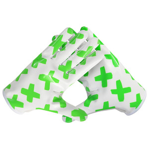 Vente à chaud Prix d'usine Gants de football américain Récepteur personnalisé Gants de football avec bracelet en caoutchouc - Product Image 5