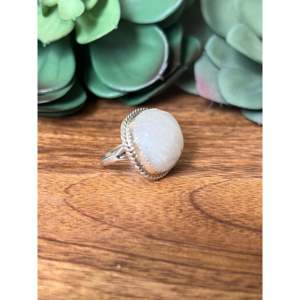 Reda Galvan Moonstone & Sterling Silver Statement <b>Ring</b> Size 6 - Product Image 3