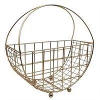 Luxe moderne geometrische metalen cadeaumand van hoge kwaliteit, milieuvriendelijk, met handvat, multifunctioneel, voor opbergruimte en thuisdecoratie