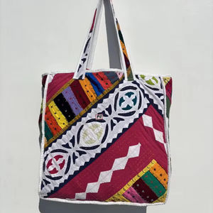 Wholesale Cotton Quilted Tote <b>Bag</b> for Women <b>Patchwork</b> Printed Shopping <b>Bag</b> for Daily Use Travel and Beach Great Gift Idea - Product Image 1