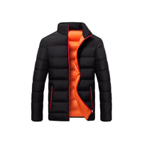 Blouson d'hiver matelassé pour homme, tendance, uni, chaud, en toile imperméable, respirant, antibactérien, à capuche et col montant, vente en gros
