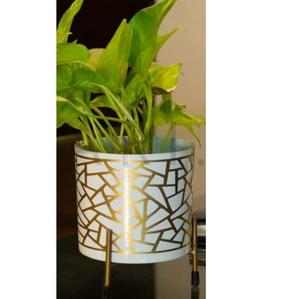 Jardinière en métal moderne à motifs faits à la main, grande, pour la maison, décoration intérieure et extérieure, pots de fleurs et jardinières en métal pour le jardin - Product Image 2