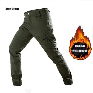 Pantalon cargo léger respirant en polaire imperméable pour homme, automne hiver, randonnée, camping, softshell, escalade, décontracté, chaud, tactique - Product Image 4