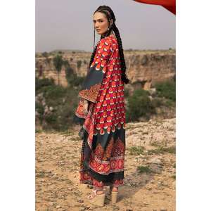 ชุดผ้าลอนพิมพ์ลายสำเร็จรูป 2 ชิ้นสำหรับผู้หญิง ปักลายเป็นช่อบนผ้าออร์แกนซ่า รุ่น TL-52152 - Product Image 4