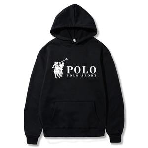 Sweats à capuche d'hiver pour hommes noir demi-fermeture éclair chaud solide à capuche polaire haute qualité 100% coton respirant écologique lâche teint uni - Product Image 2