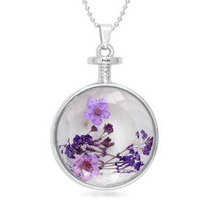 Urthn 1202422 Violet Floral Plaqué Or Chaîne Pendentif Mode Colliers Perlés - Product Image 1