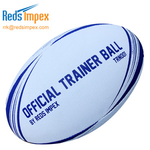 Ballon d'entraînement de rugby personnalisé en caoutchouc synthétique durable et léger, parfait pour le développement des compétences et les entraînements d'équipe - Product Image 1