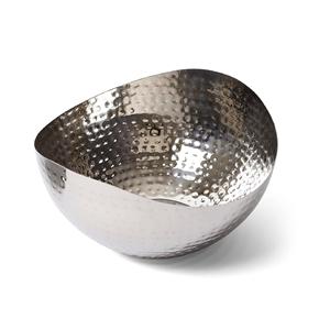 Tazón de acero inoxidable martillado decorativo grande, centro de mesa elegante, servicio de ensalada de frutas - Product Image 1