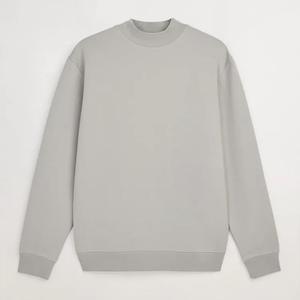 Sudadera con Capucha Personalizada de Cuello Alto, 100% Felpa de Algodón Grueso, Sudadera Holgada con Hombros Caídos, Sudadera Personalizada con Cuello Redondo - Product Image 4