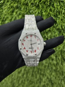 Reloj de Lujo Totalmente Automático con Diamantes de Moissanita VVV, Mecanismo Visible con Estilo - Product Image 1