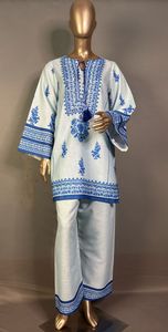 Pakistani punjabi สีดำพิมพ์ลายดิจิตอลสั้น kurta shalwar ชาติพันธุ์แขน pakistani กับ sharara pallazo farshi shalwar อินเดีย - Product Image 3