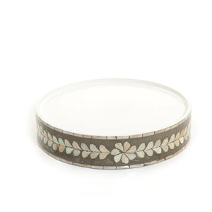 Plato de chocolate de nácar de diseño estándar, soporte grande de madera para servir pasteles y postres, servidor elegante para servir - Product Image 5