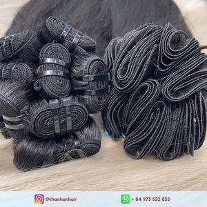 Extensiones de pelo de trama atadas a mano nuevas invisibles rusas de fábrica al por mayor extensión atada a mano vietnamita para peluquería - Product Image 6
