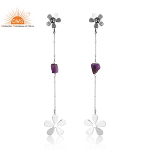 La mejor calidad fina plata esterlina doblete cromo diópsido cuarzo piedras preciosas pendientes colgantes fabricante de joyería personalizada - Product Image 3