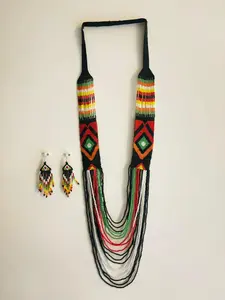 Collier ras du cou en perles de verre de haute qualité Maasai fait à la main pour les femmes de bijoux de mode - Product Image 4