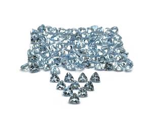 Lot de pierres précieuses en aquamarine naturelle, taille trillion, pierres brutes, 3,50-4 mm, pierres précieuses en aquamarine pour la fabrication de bijoux - Product Image 4