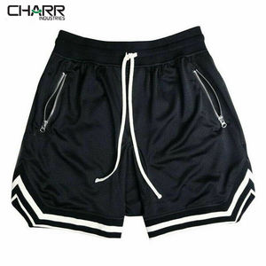 Pantalones cortos de baloncesto para hombre, Shorts largos de baloncesto a la moda, personalizados por sublimación, con bolsillos y cremallera - Product Image 6