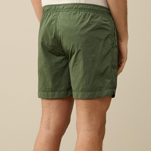 กางเกงว่ายน้ำขาสั้นชายหาดสีเขียวมะกอกของผู้ชายกางเกงว่ายน้ำแบบผูกเชือกเอวยางยืดสำหรับฤดูร้อน - Product Image 4