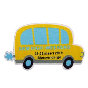 Fer de marque sur les patchs de logo tissés Patch de logo tissé par broderie personnalisée - Product Image 1