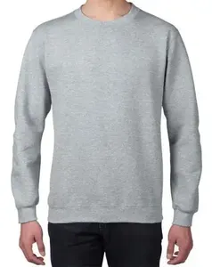 OEM Long Sleeve Crew Neck Sweatshirts <b>Men</b> Plus Size Embossed Logo Print Cotton Drop Shoulder <b>Men</b> Sweatshirt - Product Image 1