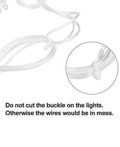 Guirlandes lumineuses LED de Noël, décoratives, blanc chaud, boules à vœux, rideaux lumineux LED pour décorations extérieures - Product Image 4