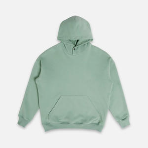 Sweat à capuche léger 100% en coton doux pour hommes, vêtements d'hiver et d'extérieur respirants avec poche avant et logo personnalisé, nouvel arrivage - Product Image 4