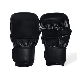 Gants de Sparring ajustables pour la formation des adultes, demi-doigts personnalisés, gants de Sparring en cuir véritable - Product Image 1