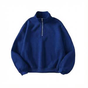 Sudadera de Forro Polar Azul Rey con Media Cremallera, Unisex, Cálida para Invierno, Cuello Alto, Sudadera Personalizada con Bordado, Sudadera con Cierre de Cremallera de un Cuarto al por Mayor - Product Image 1
