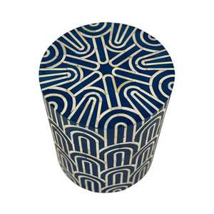 Décoration d'intérieur, tabouret décoratif moderne pour la maison, design indien luxueux unique avec incrustation de os, pour la chambre à coucher et le salon - Product Image 2