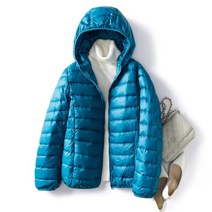 Doudoune matelassée décontractée pour femmes avec capuche hiver à la mode Street Style toile toile tissu - Product Image 3